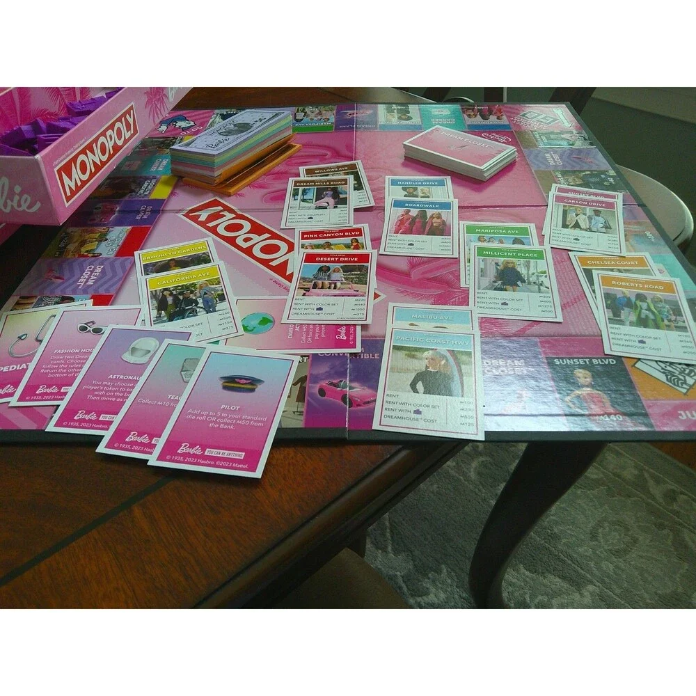 Hasbro Monopoly Barbie Edition Step Into Your Dream World Open Box Complete
